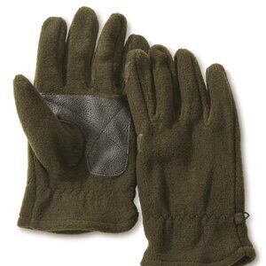 Genuine Italian Military Surplus Olive Drab Fleece Gloves, 2 Pairs, XL, New